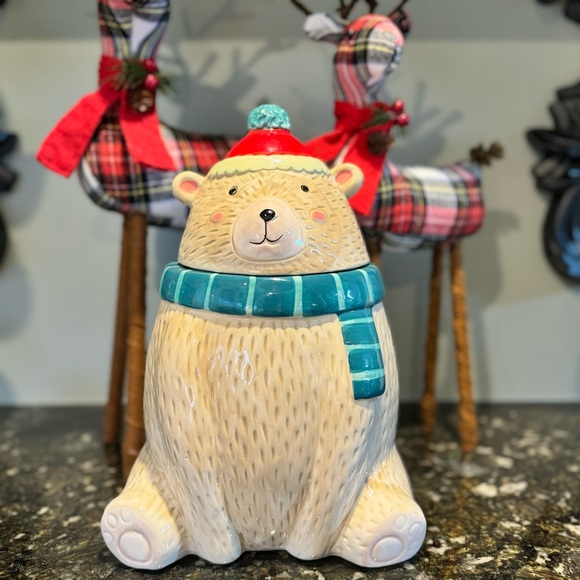 Hobby Lobby Other - Bear Cookie Jar- 10” tall - Sleigh Bell Bistro